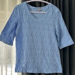 Habitat cotton top periwinkle blue half sleeves size small